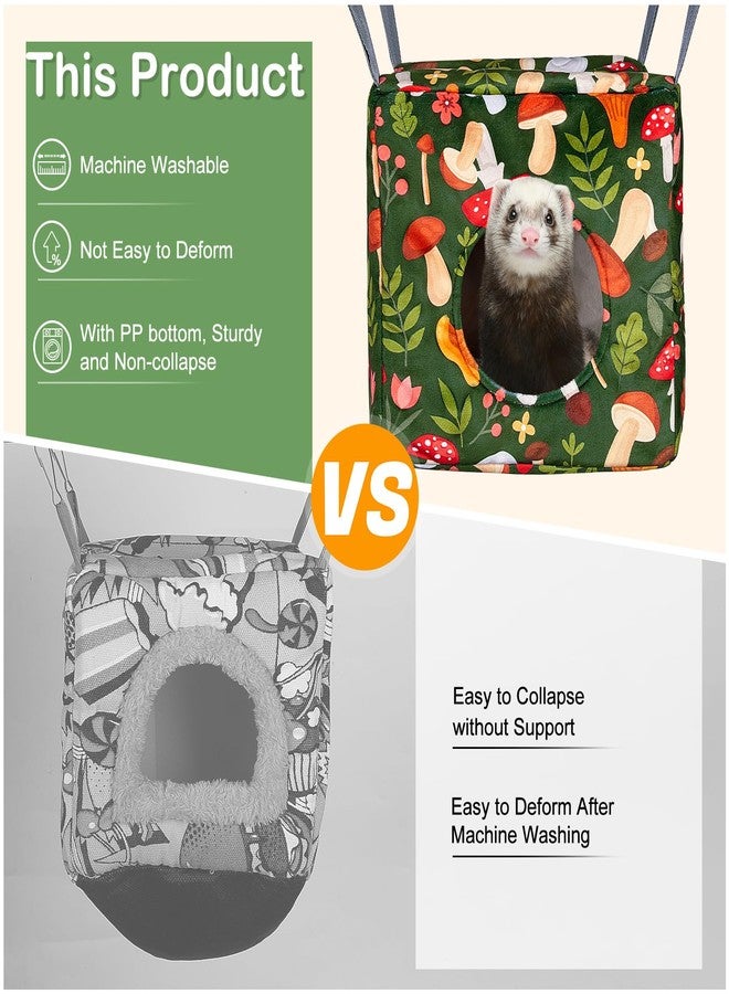 Glittme Ferret Hammock 4 Pack Ferrets Cage Accessories Washable Rat Hammock on Ferrets Cage Soft Guinea Pig hammocks for Rat, Sugar Glider, Squirrel, Guinea Pig - Image 3